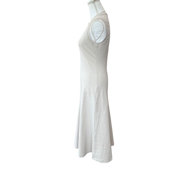 COS Women's Sleeveless Midi Dress Minimalist A-Line Beige Casual Small - Picture 3 of 12